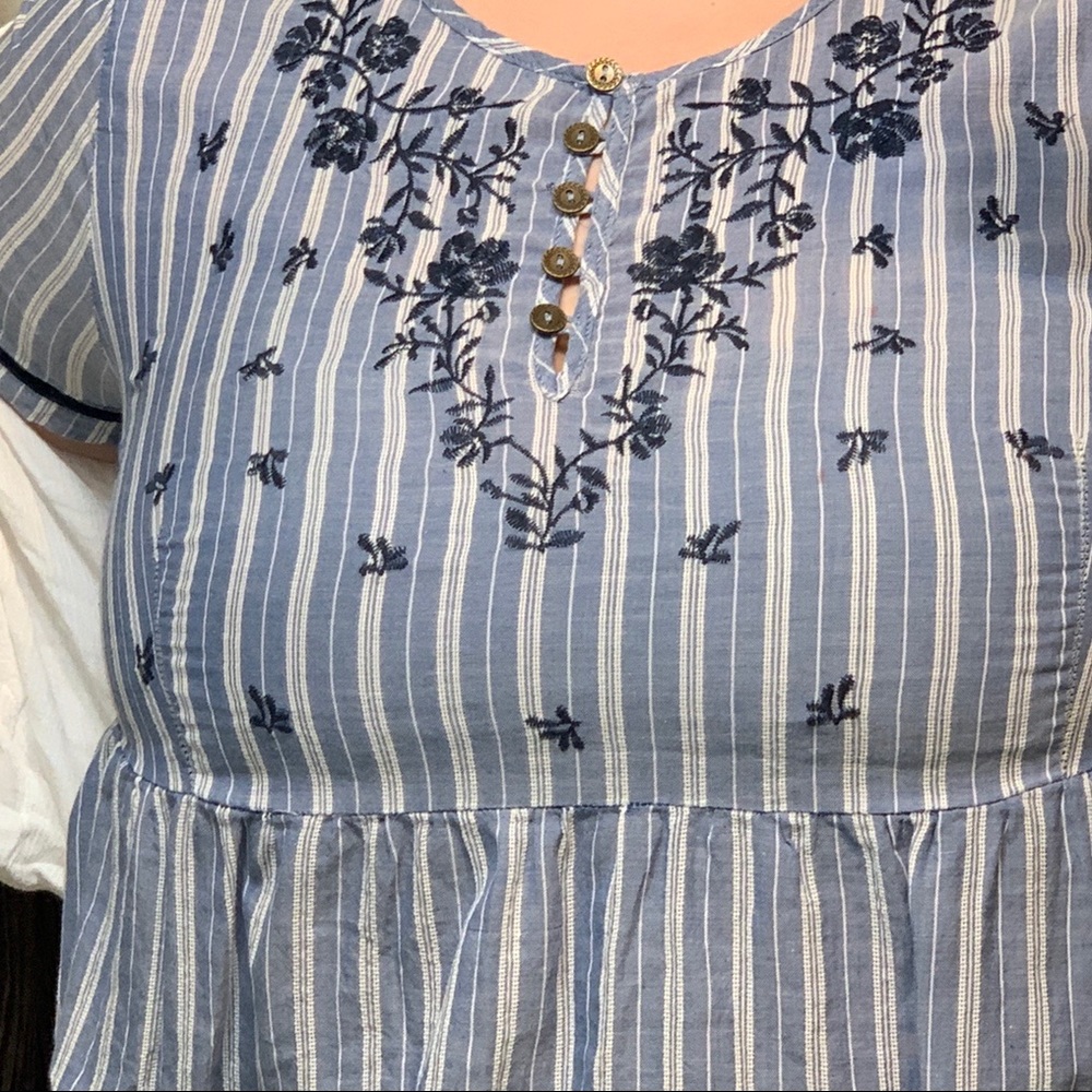 Blue flower blouse!
